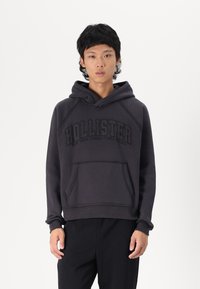 Hollister Co. BOXY CROP TECH LOGO - Mikina - phantom