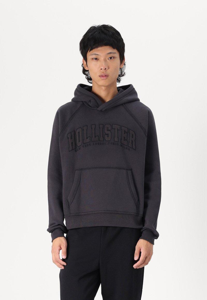 Hollister Co. BOXY CROP TECH LOGO - Mikina - phantom