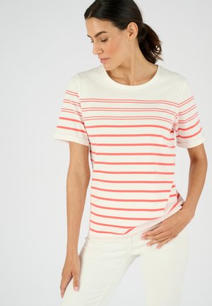 T-shirt imprimé - corail rayé