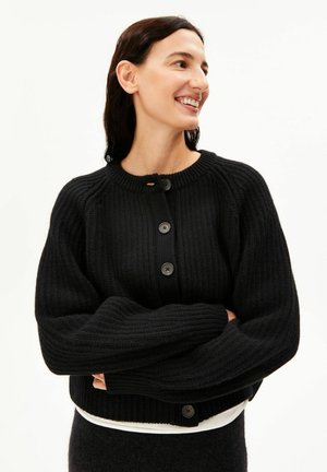 ARMEDANGELS, RIB KNIT - Cardigan - black