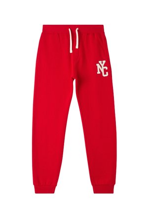 CON COULISSE E STAMPA - Pantaloni sportivi - rosso vivo