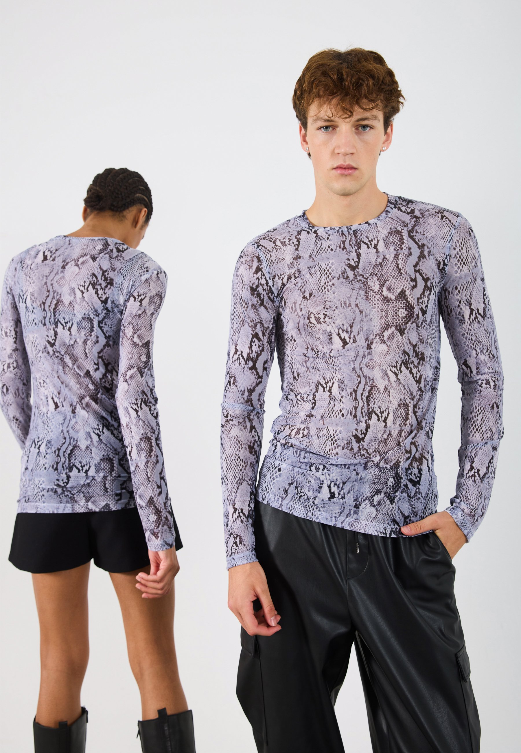 YOURTURN MESH MUSCLE FIT ANIMAL LONG SLEEVED - Long sleeved top