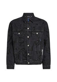 RELAXED MONOGRAM DENIM - Casaco de ganga - washed black aop