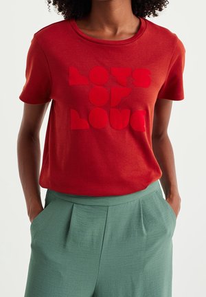 T-shirt con stampa - brown