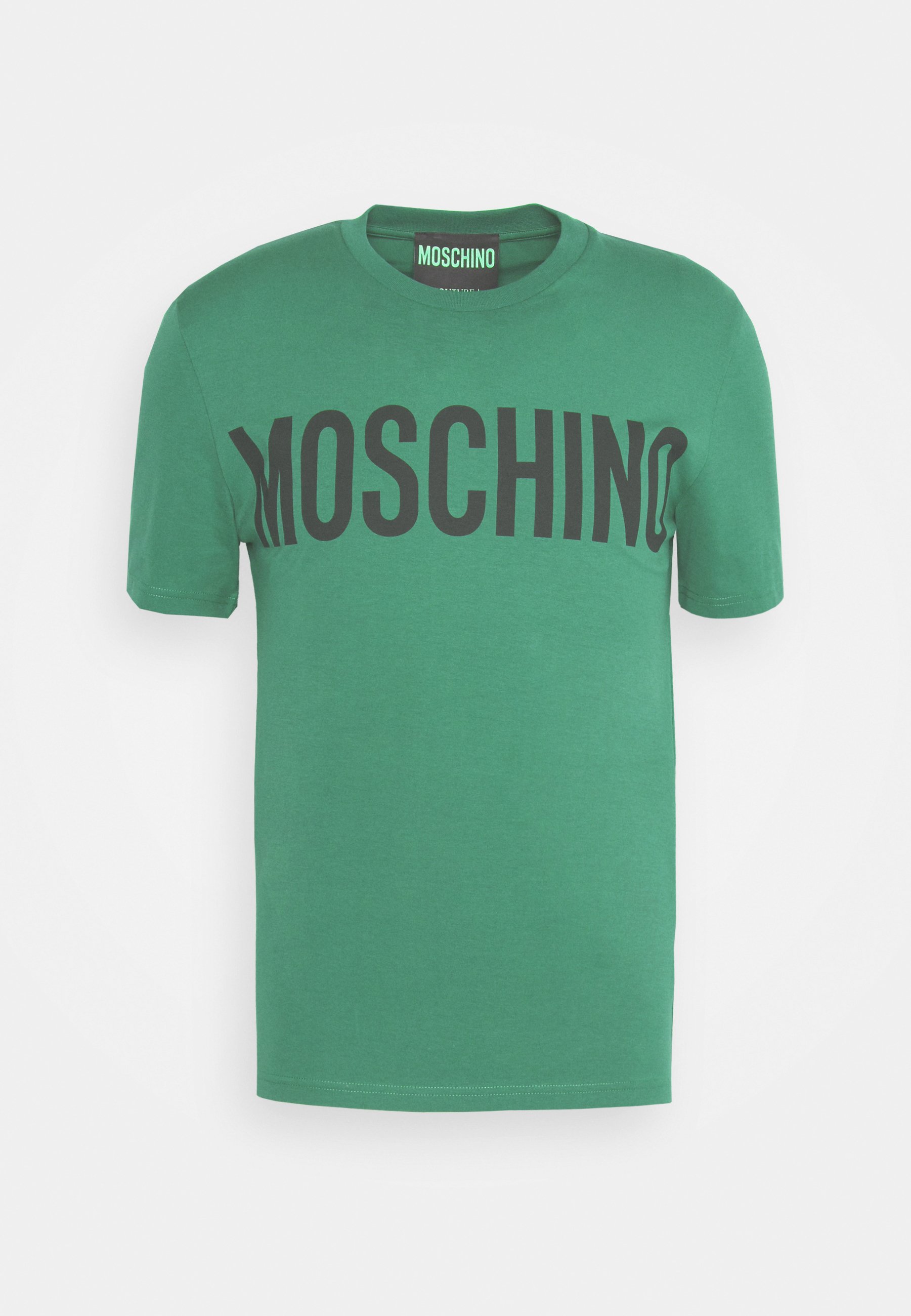 MOSCHINO グリーン ロゴ Tシャツ MOSCHINO Print T-shirt - green/turquoise - Zalando.co.uk