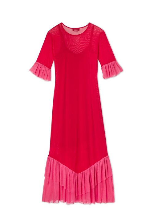 Cath Kidston REGULAR FIT - HEART MIDI - Day dress - red - Zalando