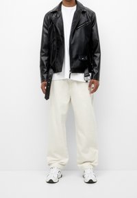 PULL&BEAR Giacca in similpelle - black