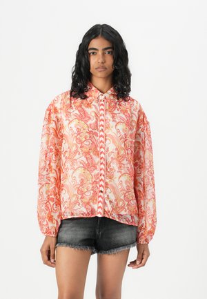 VIPRAYA PRINTED - Button-down blouse - birch/dubarry aurora/pale banana/wood thrush