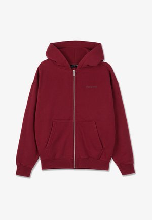 Pegador RAMIRA OVERSIZED JACKET - Majica s kapuljačom i patentnim zatvaračem - washed burgundy