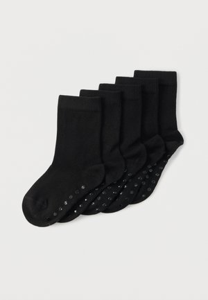 SOLID ANTISLIP UNISEX 5 PACK - Κάλτσες - black