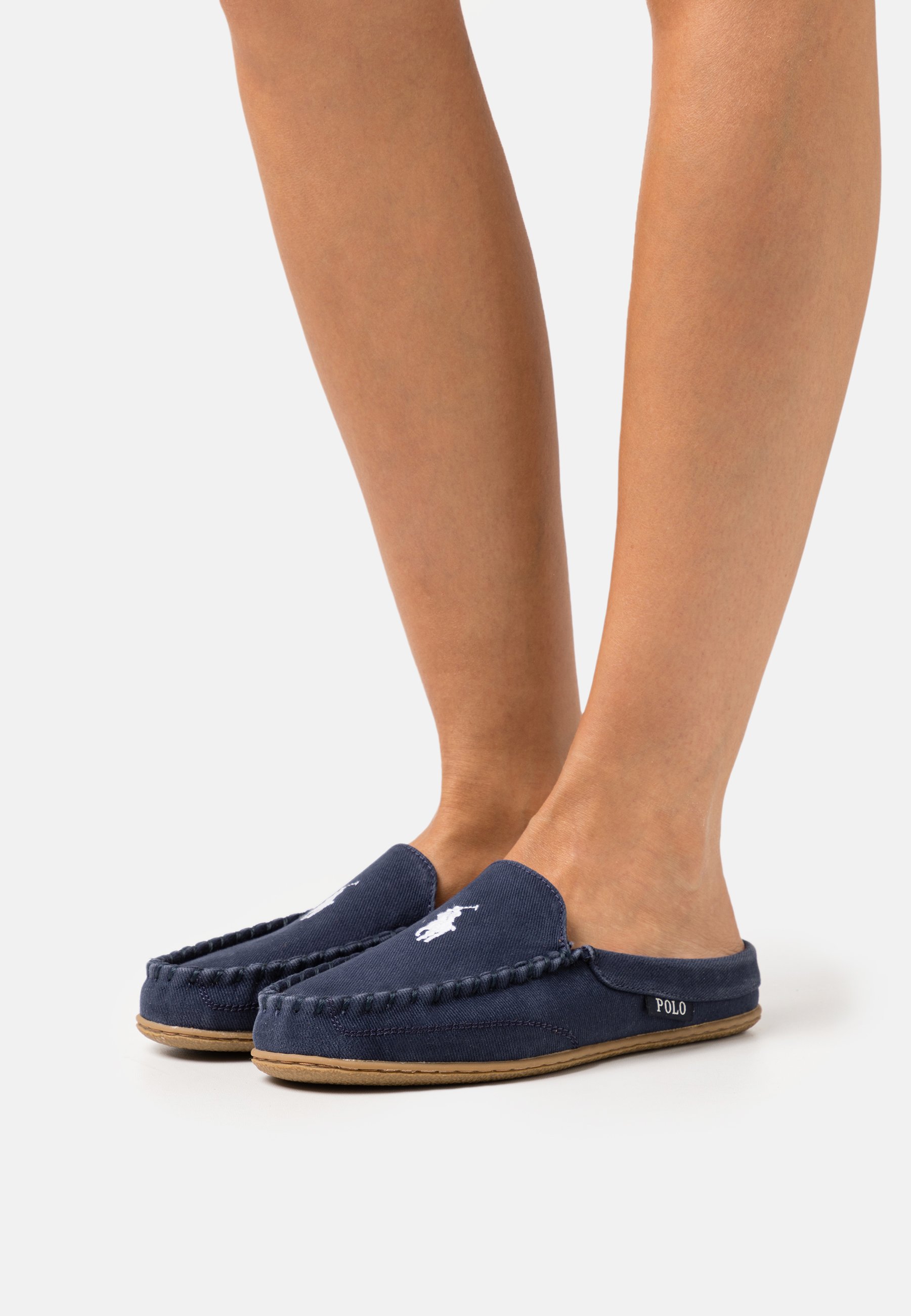 Polo Ralph Lauren COLLINS MULE Slippers Navy Washed white dark Blue Polo Ralph Lauren COLLINS MULE Slippers Navy Washed white dark Blue