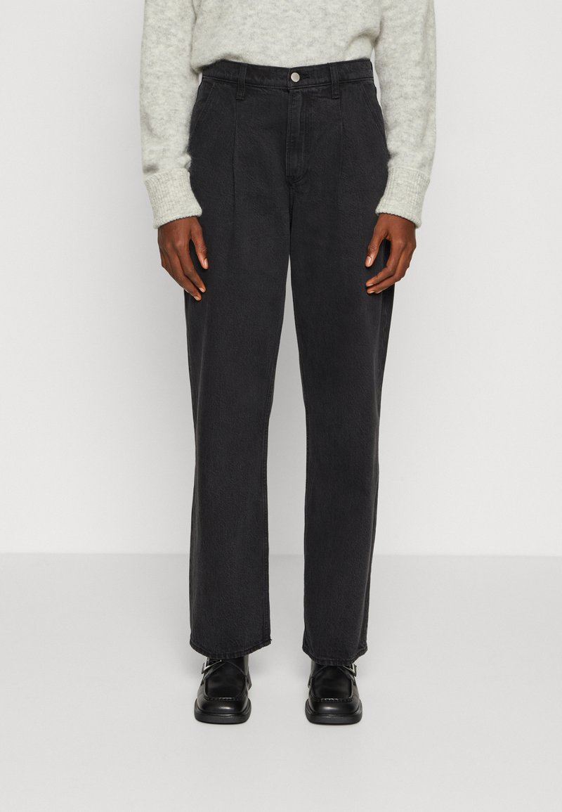 Abercrombie & Fitch PLEATED LOOSE Jeans relaxed fit black clean