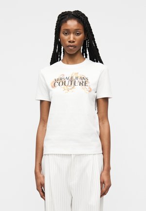 LOGO WAVE - Tričko s potlačou - white/gold-coloured