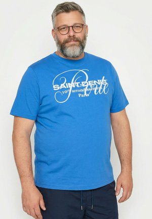 CHEST PRINT SHORT SLEEVE ROUND NECK - T-Shirt print - royal blue