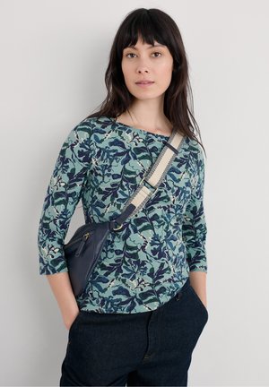 Pikkade varrukatega topp - blue floating fronds sardine