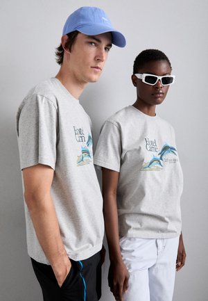 ONE DAY IN PARADISE UNISEX - Print T-shirt - melange grey