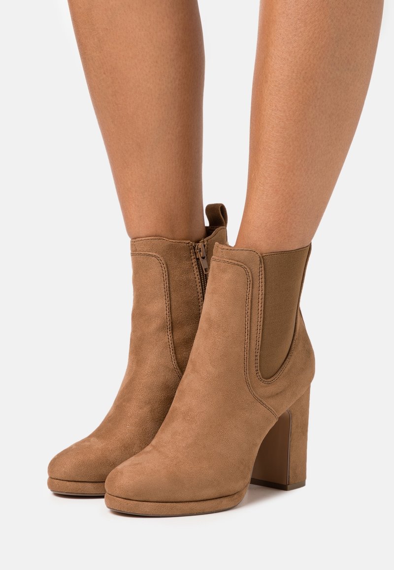 Anna Field Bottines à talons hauts - camel