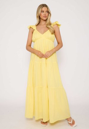 South Beach TIERED FRILL - Maxi dress - yellow