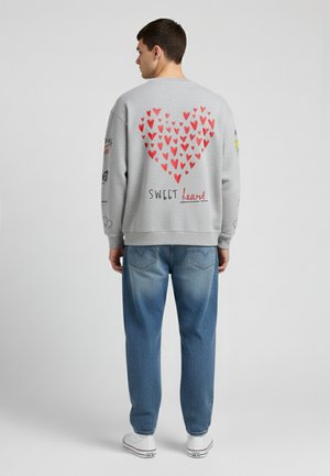 TATTOO SWEETHEART PRINT HEAVYWEIGHT - Sweater - mottled grey