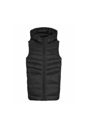 PUFFER BODYWARMER HOOD - Vestă - black