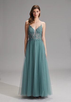 HEY KYLA - EVENING DRESS WITH LACE EMBROIDERY - Galajurk - turquoise