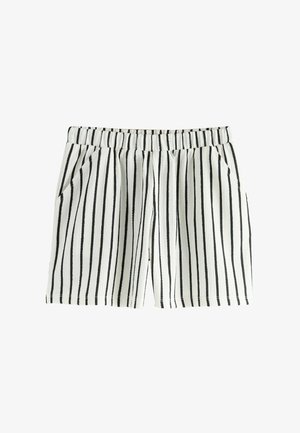 Next, REGULAR FIT - CRINKLE - Lühikesed püksid - black white stripe