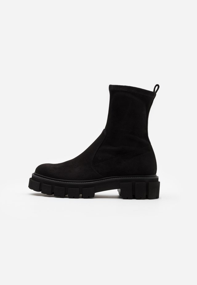 VIDA - Platform ankle boots - black