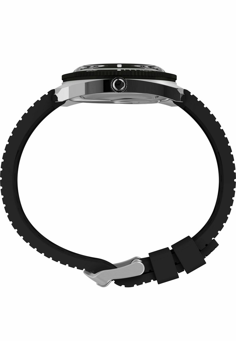 Timex Orologio Analogico Donna Q – Cassa 36mm Oro Rosa, Quadrante Nero, Cinturino Acciaio Multicolore, Impermeabile 5 ATM
