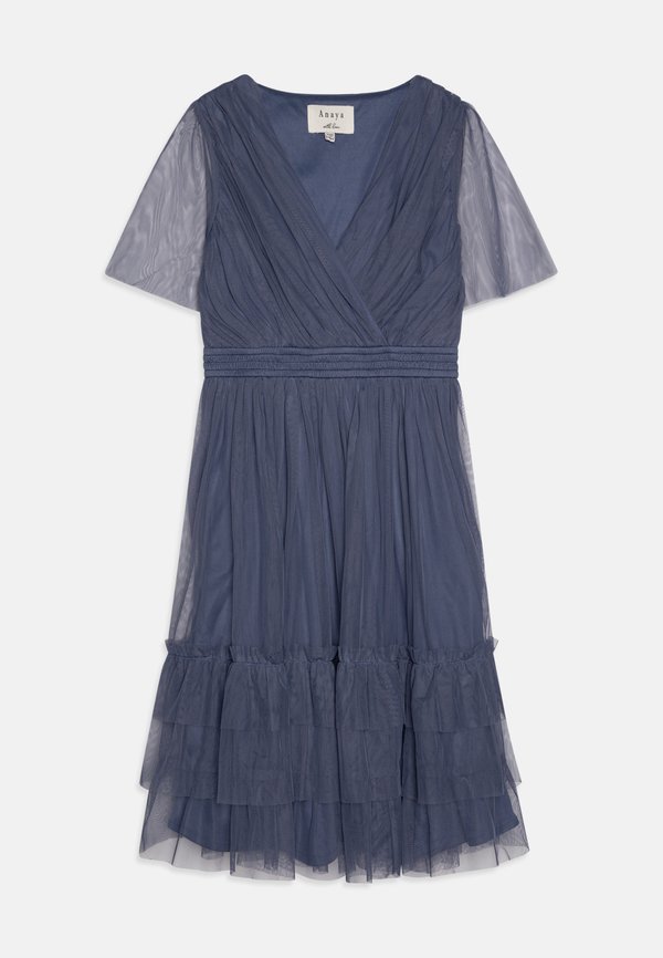 FLUTTER SLEEVE RUFFLE MIDI DRESS - Cocktail dress / Party dress