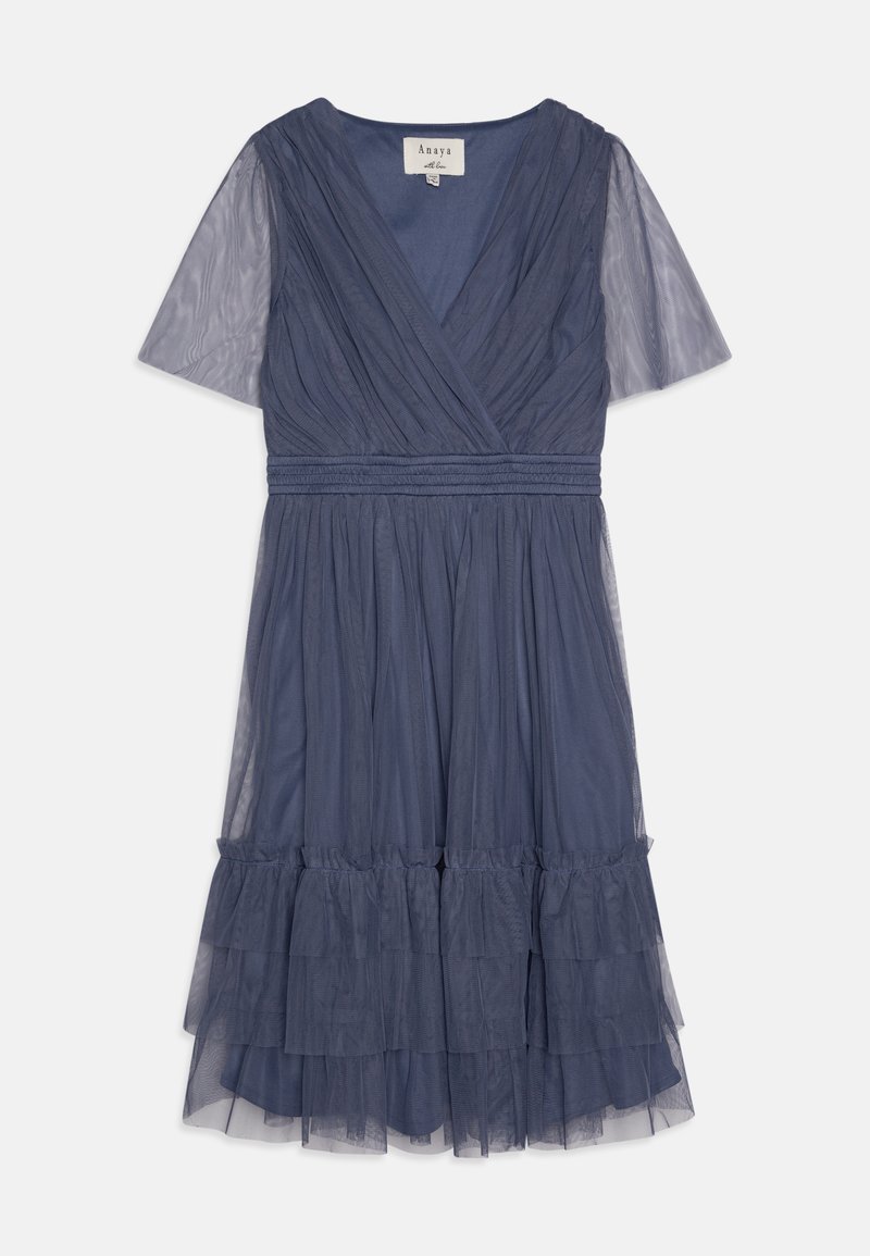 Anaya with love - FLUTTER SLEEVE RUFFLE MIDI DRESS - Koktélruha / Partiruha - indigo blue, Nagyítás