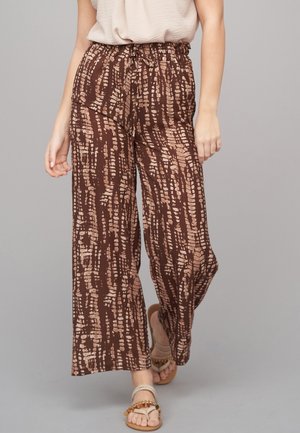 Cloud 5ive SUMMER CREPE PANT GEOMETRIC - Pantalon classique - brown