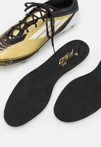 adidas Performance F50 ELITE FG MESSI - Futbola apavi, cieta zeme - gold metallic/footwear white/core black