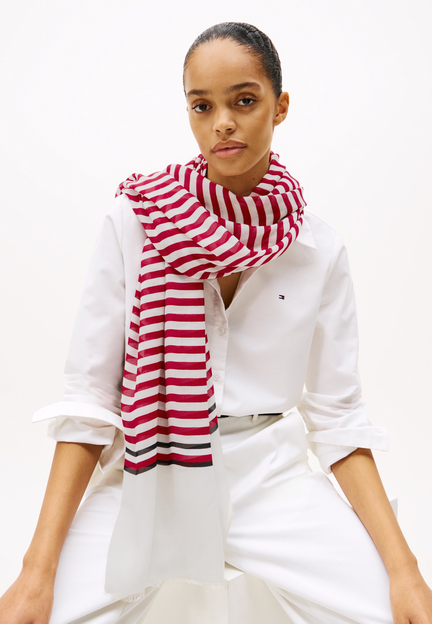 Tommy Hilfiger ESSENTIAL FLAG SCARF Scarf red