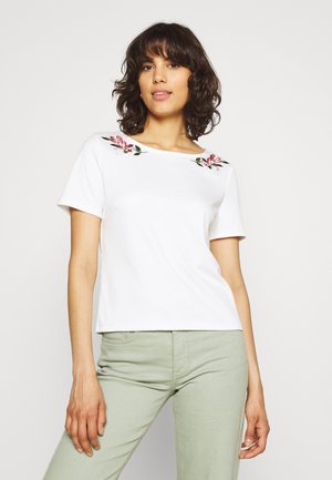 VITINNY EMBROIDERY - T-shirts med print - snow white