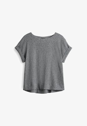 OPUS, REGULAR FIT CRINKLE - T-Shirt basic - coal blue