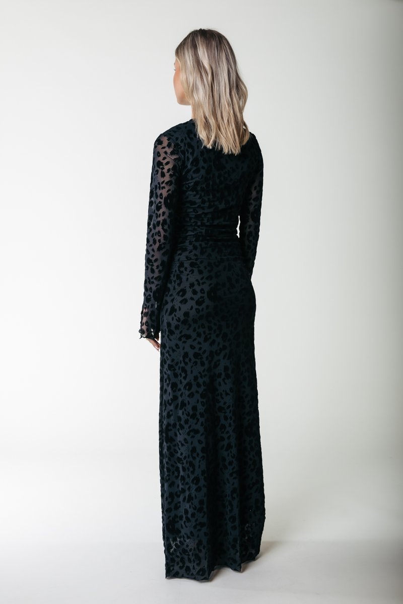 Colourful Rebel MAUDE LEOPARD FLOCK DRESS - Juhlamekko - black/musta -  Zalando.fi