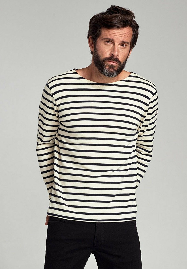 Righe Bianche Maglia Uomo Righe Orizzontali Armor Lux Maglietta