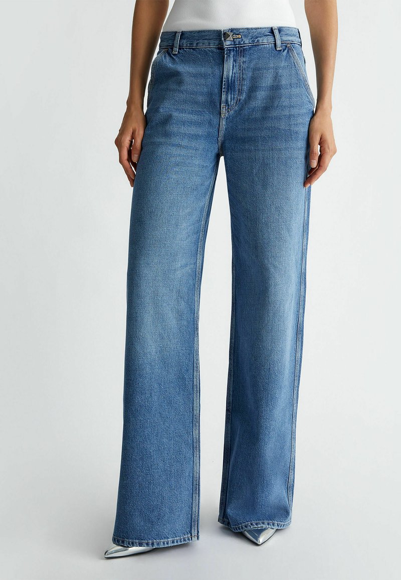 LIU JO WITH STUDS - Jeans a zampa - blue