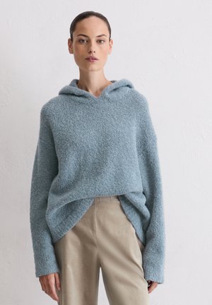 BOUCLÉ LOOSE - Hoodie - slate blue