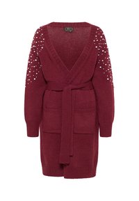 Cardigan - dunkelkirschrot