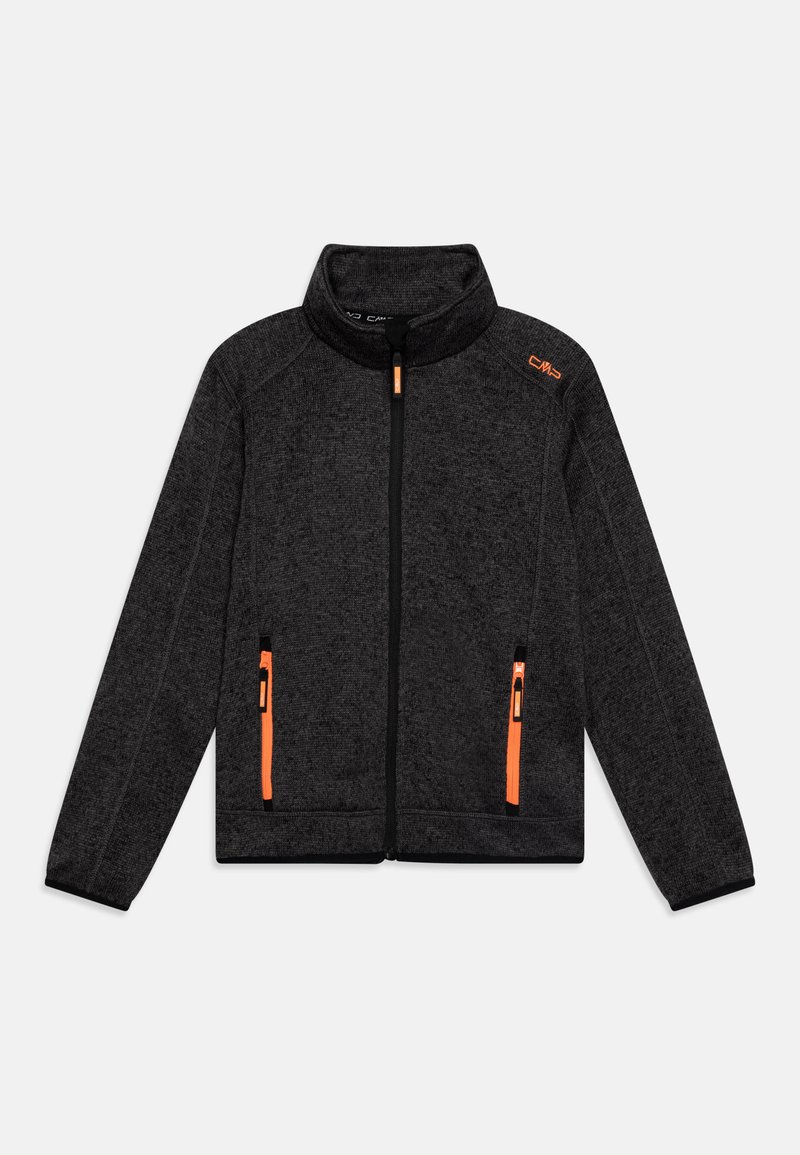 CMP - KID UNISEX - Jachetă din fleece - nero/flame, Extindeți