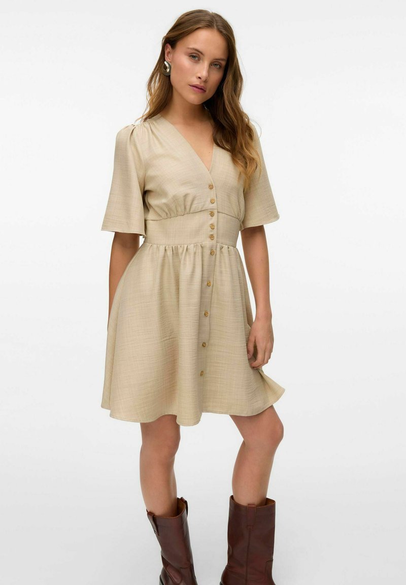 Vero Moda MELANEY KURZES  - Abito a camicia - overcast