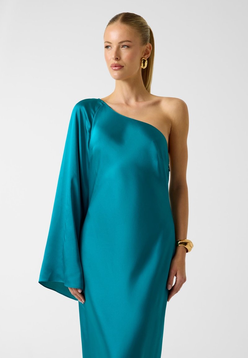 guess marciano blue dress BY MARCIANO ONE-SHOULDER MAXI KLEID - Occasion wear salee Elevate your wardrobe with Zapaka Women White Blue Royal blue Size:10 REG