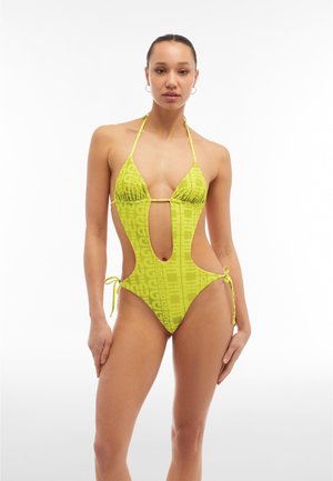 CON DETTAGLI CUT OUT E  LOGO ALL OVER - Uimapuku - verde lime