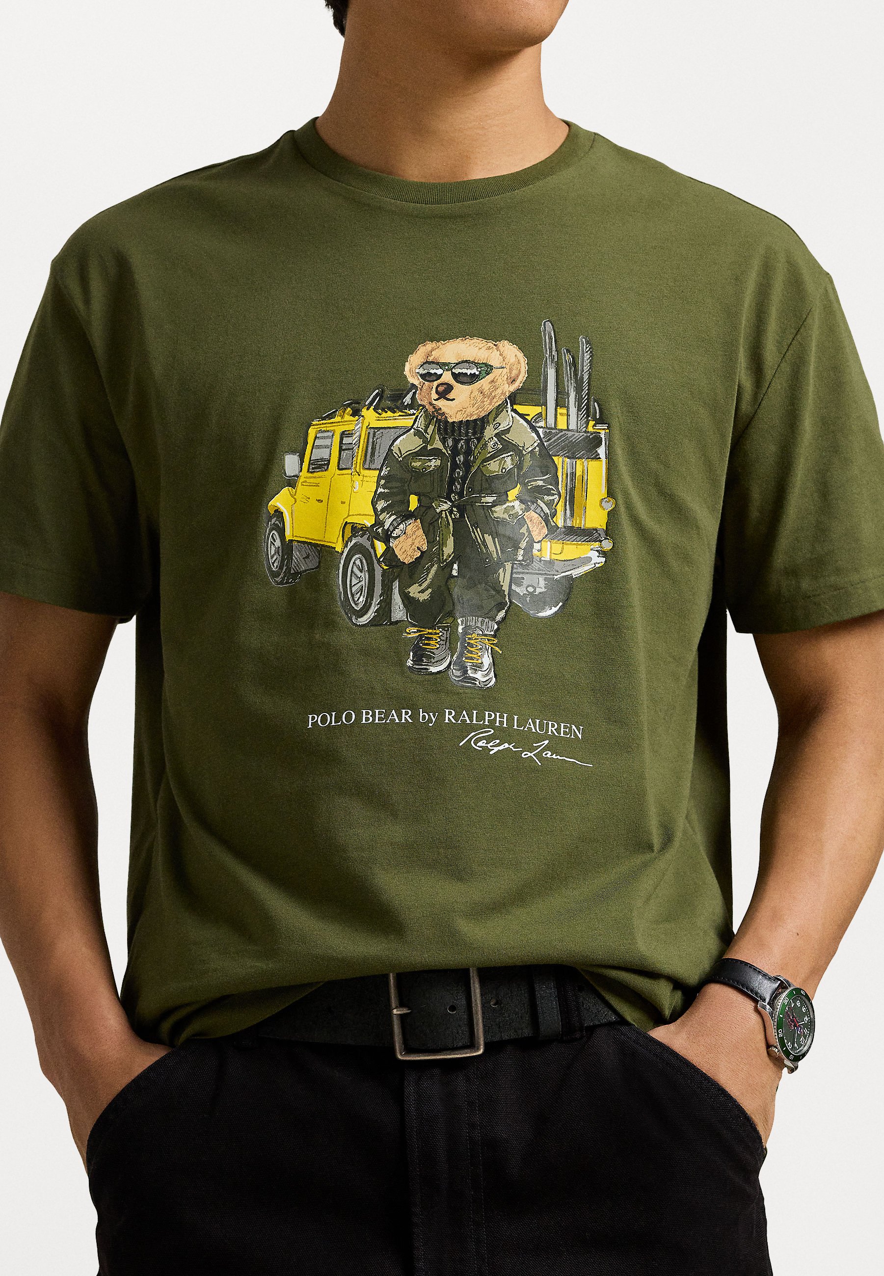Deuxieme Classe ラルフ ローレン RLU LOGO Tシャツ Polo Ralph Lauren - T-shirt z nadrukiem/oliwkowy - Zalando.pl