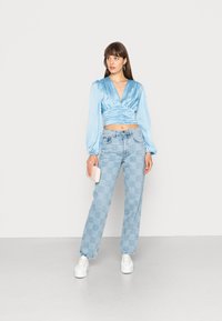 Gina Tricot VICTORIA BLOUSE - Camisola de manga comprida - blue bell