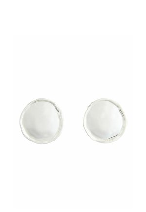 Next, ROUND DISC STUD EARRINGS . - Earrings - silver tone