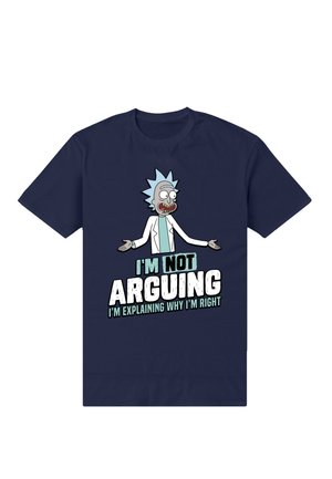 RICK AND MORTY NOT ARGUING - T-Shirt print - navy blue