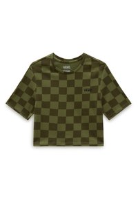 CHECKER CREW CROP II. - T-shirts print - olivine
