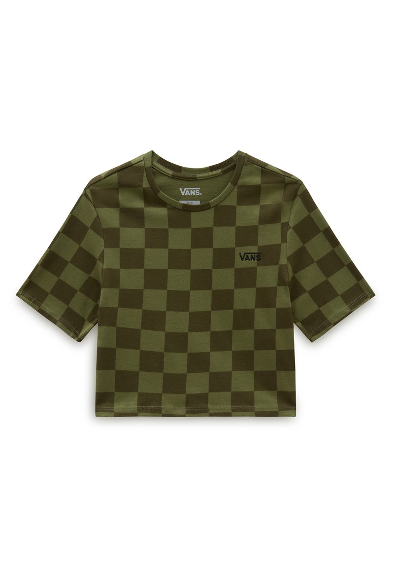 Vans - CHECKER CREW CROP II. - T-shirt con stampa - olivine, Ingrandire